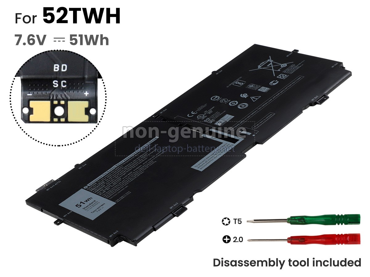 replacement Dell XPS 13 7390 2-IN-1 battery