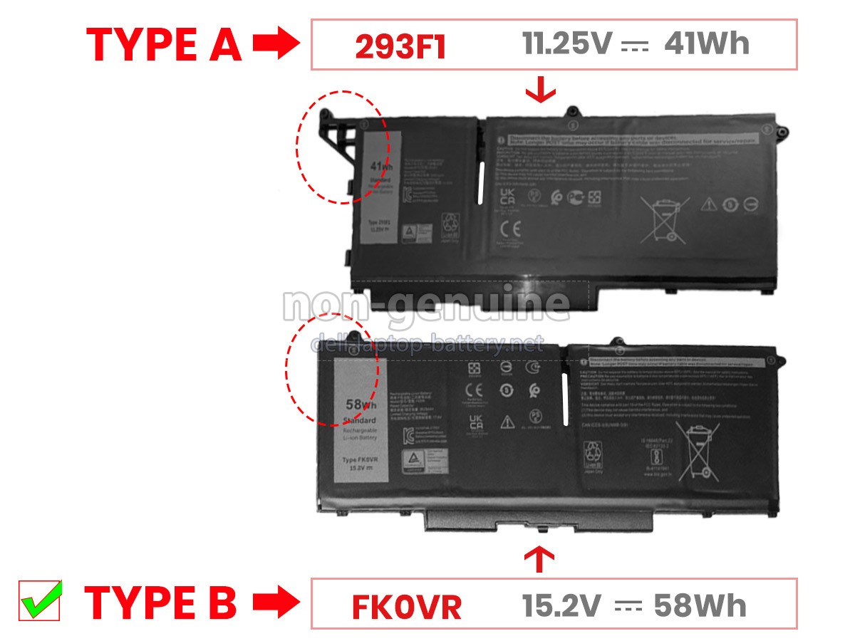 replacement Dell 8WRCR battery