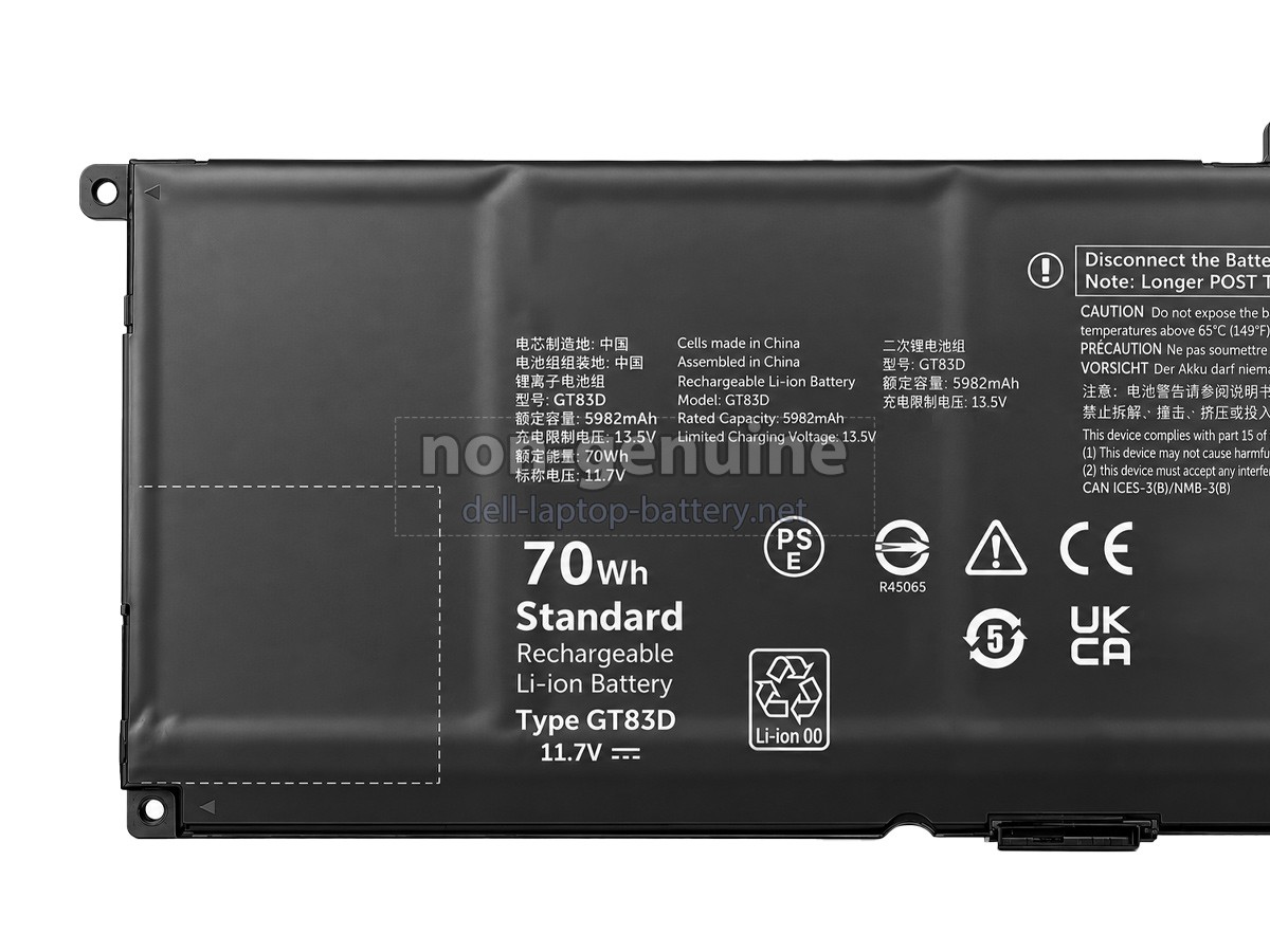 replacement Dell XPS 14 9440(2024) battery