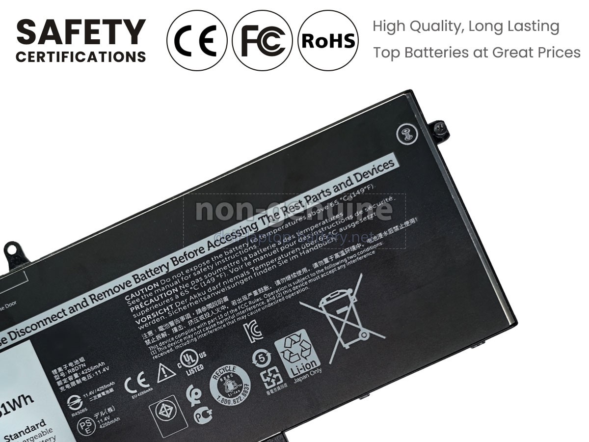 replacement Dell R8D7N battery