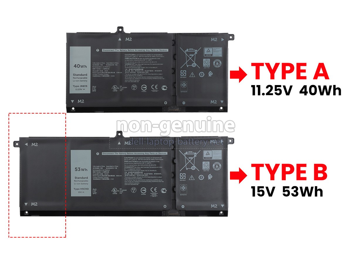 replacement Dell P130G001 battery