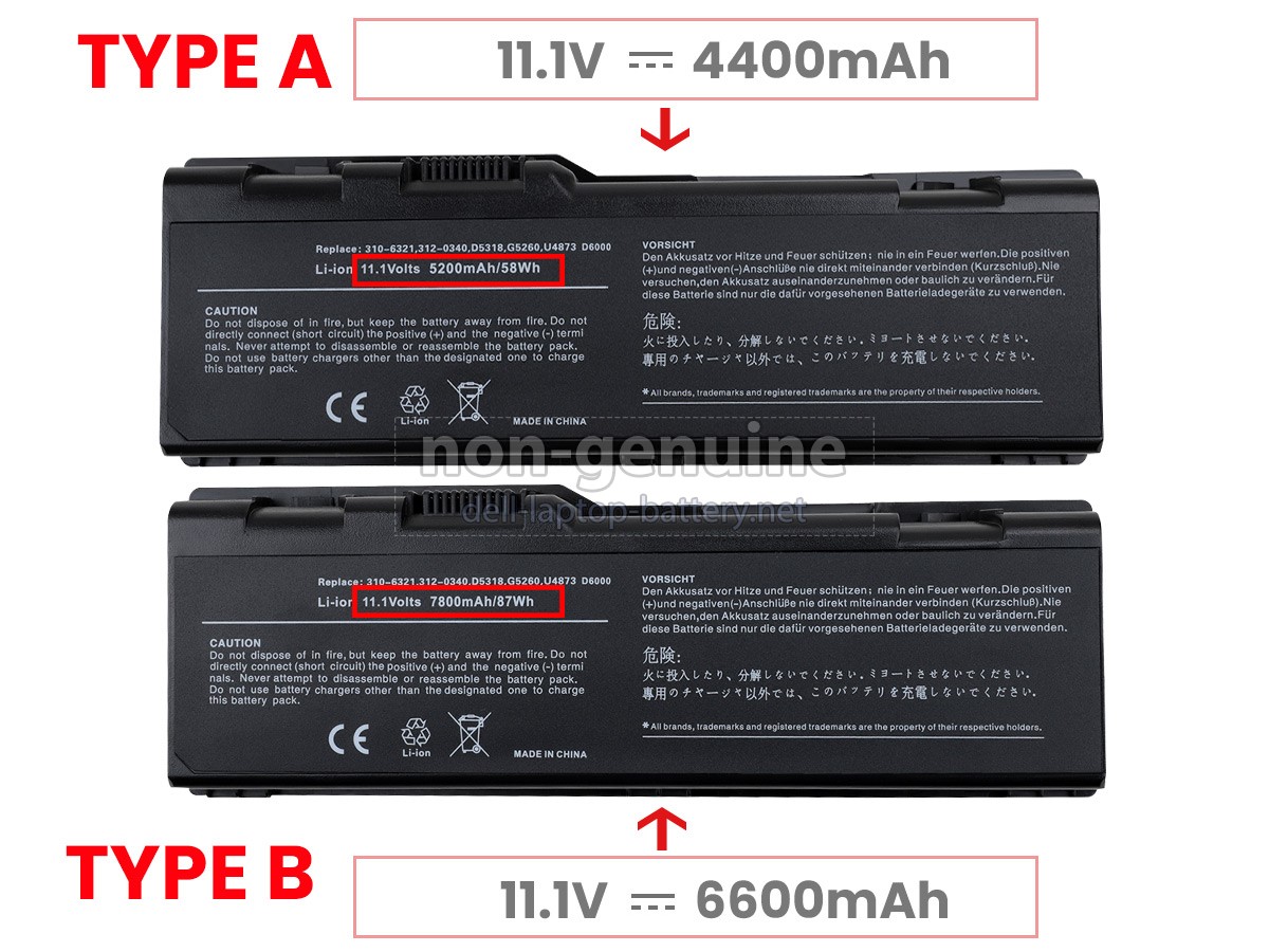 replacement Dell Inspiron 9200 battery